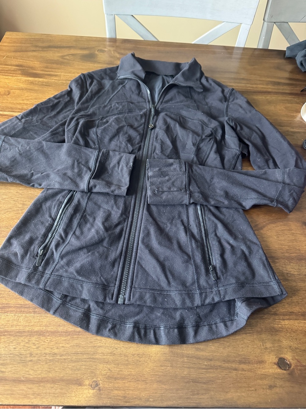 Black Zip-Up Athletic Jacket